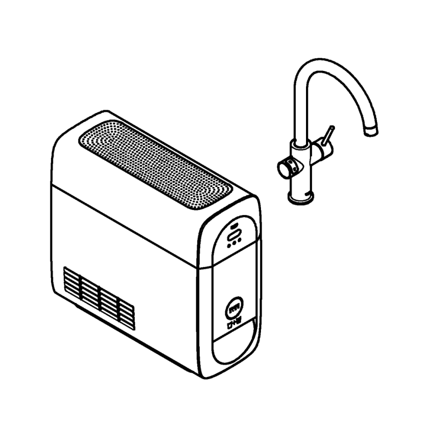 GROHE 31455001 - Kuhinjska pipa BLUE HOME, sijajni krom