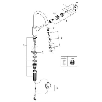 GROHE 31484001 - Kuhinjska armatura GET, sijajni krom