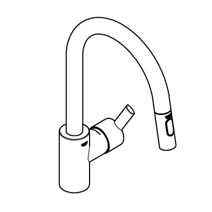GROHE 31486001 - Pomivalna pipa FEEL v poliranem kromu