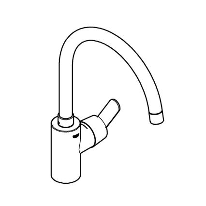 GROHE 31494001 - Pipa za pomivalno korito GET, sijajni krom