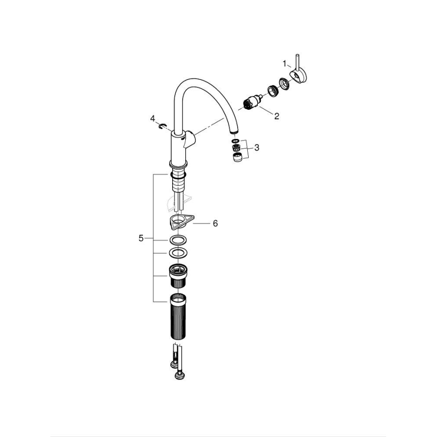 GROHE 31553001 - Kuhinjska pipa START CLASSIC, sijajni krom