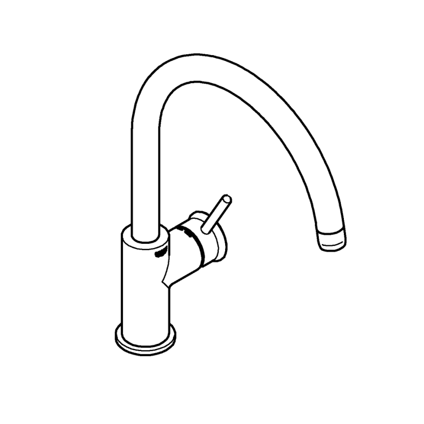 GROHE 31553001 - Kuhinjska pipa START CLASSIC, sijajni krom