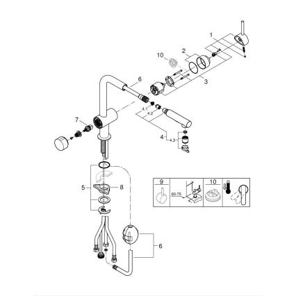 GROHE 31558GN0 - Kuhinjska pipa A, zlata