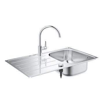 GROHE 31562SD1 - Komplet kuhinjskega pomivalnega korita in armature BAU 860 x 500 mm nerjaveče jeklo