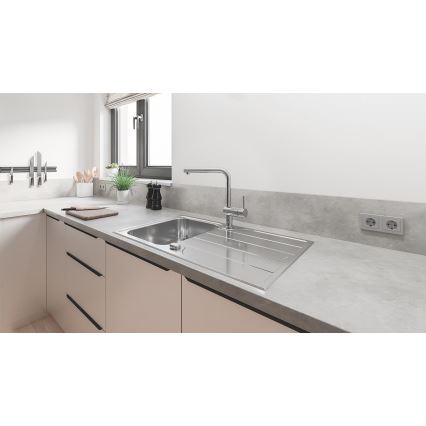 GROHE 31573SD1 - Komplet kuhinjskega pomivalnika K500 z ocedilom in pipo A 86×50 cm iz nerjavečega jekla