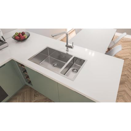 GROHE 31573SD1 - Komplet kuhinjskega pomivalnika K500 z ocedilom in pipo A 86×50 cm iz nerjavečega jekla