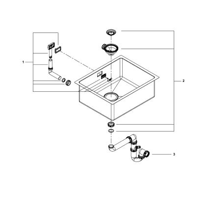 GROHE 31574SD1 - Kuhinjski pomivalnik K700U 550 x 450 mm iz nerjavečega jekla