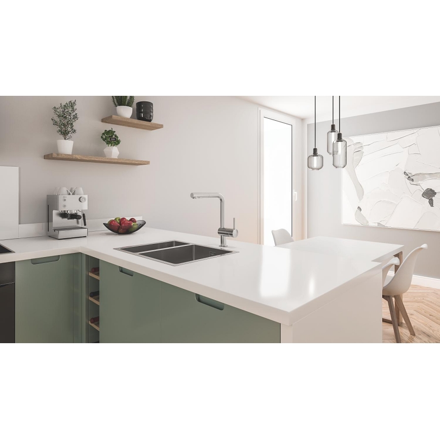 GROHE 31576SD1 - Kuhinjski pomivalnik K700U 595 × 450 mm nerjaveče jeklo
