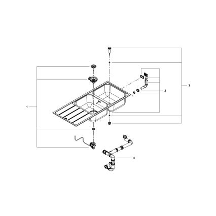 GROHE 31588SD1 - Pomivalno korito K500 1160 × 500 mm iz nerjavečega jekla