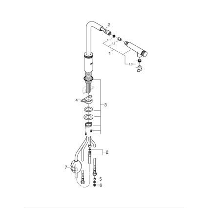 GROHE 31613DC0 - Kuhinjska pipa A SmartControl iz nerjavečega jekla