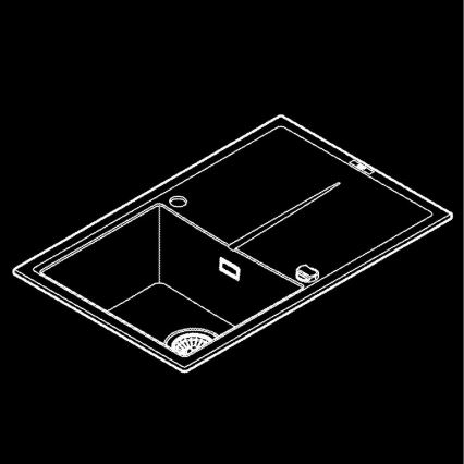 GROHE 31639AP0 - Pomivalno korito K400 780 × 500 mm kamen/črna