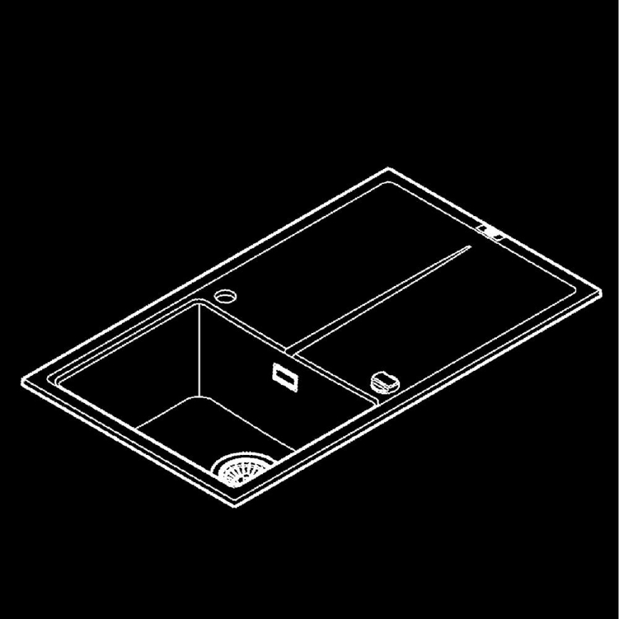 GROHE 31640AP0 - Kompozitno pomivalno korito K400 860 × 500 mm, črne barve