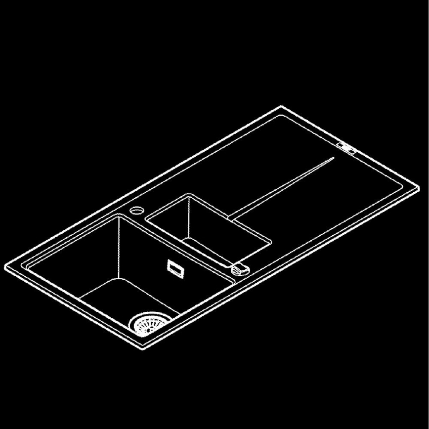 GROHE 31642AP0 - Pomivalno korito K400 1000 × 500 mm granit/črna