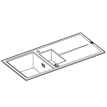 GROHE 31642AP0 - Pomivalno korito K400 1000 × 500 mm granit/črna