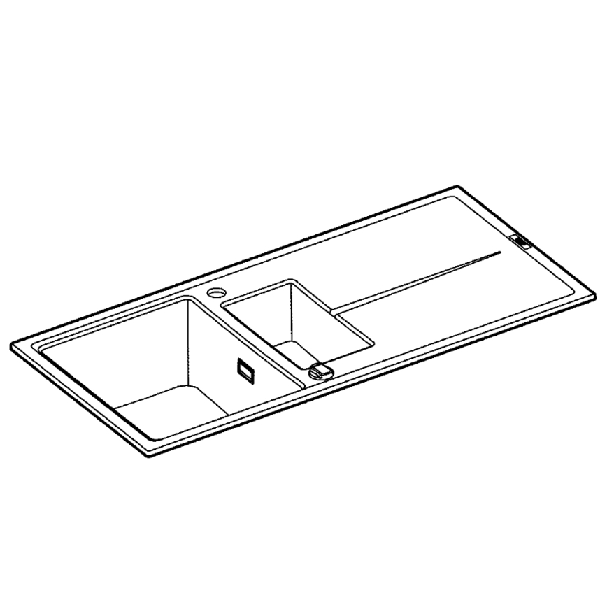 GROHE 31642AP0 - Pomivalno korito K400 1000 × 500 mm granit/črna
