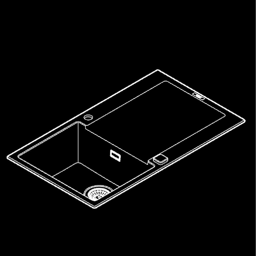 GROHE 31644AP0 - Pomivalno korito K500 860 × 500 mm granit/črna