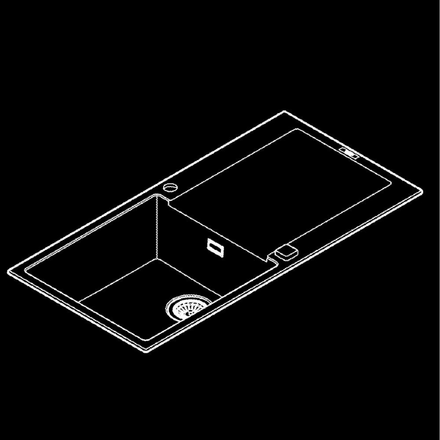 GROHE 31645AP0 - Kompozitno pomivalno korito K500 1000 × 500 mm črna