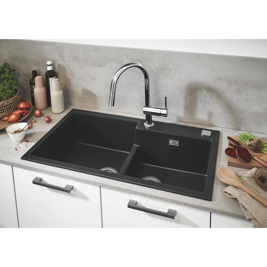 GROHE 31649AP0 - Kompozitno kuhinjsko korito K500 860 × 500 mm črna