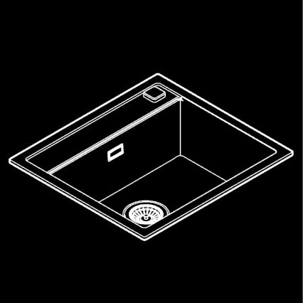 GROHE 31651AP0 - Kuhinjsko pomivalno korito K700 560 × 510 mm granit/črna