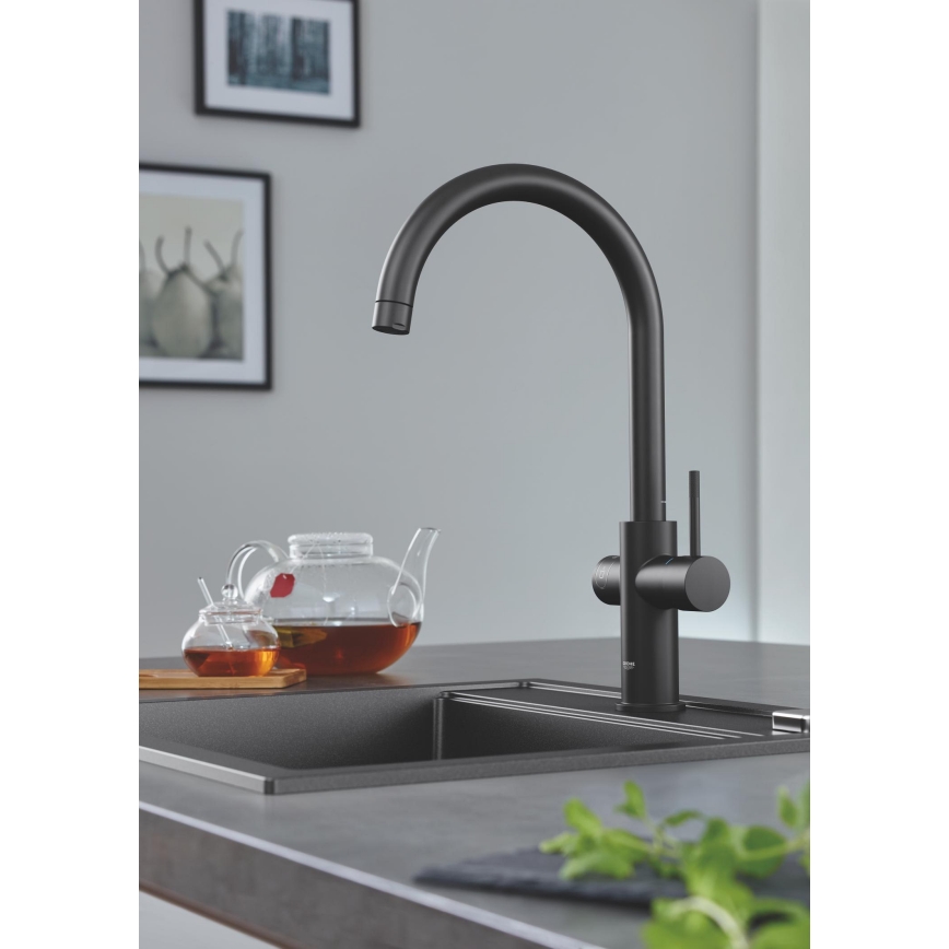 GROHE 31651AP0 - Kuhinjsko pomivalno korito K700 560 × 510 mm granit/črna