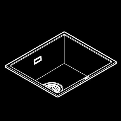 GROHE 31653AP0 - Pomivalno korito K700U 457 × 406 mm kamen/črna