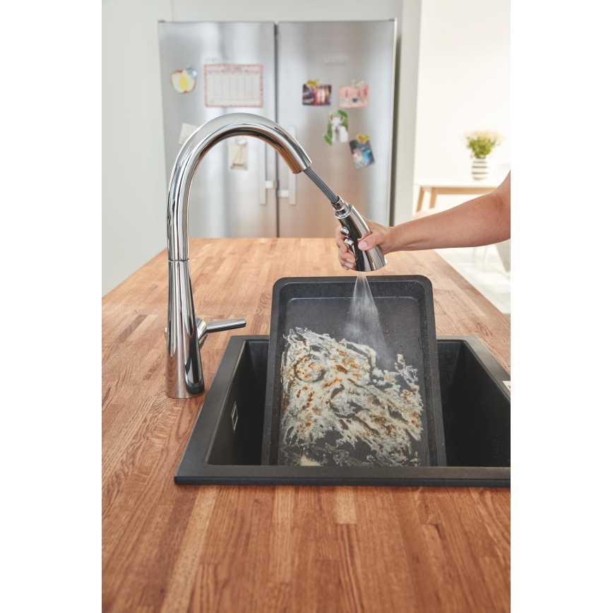 GROHE 31654AP0 - Kompozitno pomivalno korito K700U 533 × 457 mm črno