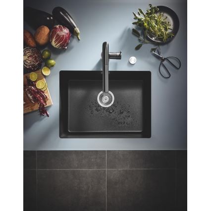 GROHE 31655AP0 - Pomivalno korito K700U 610 × 460 mm črni kamen/črna