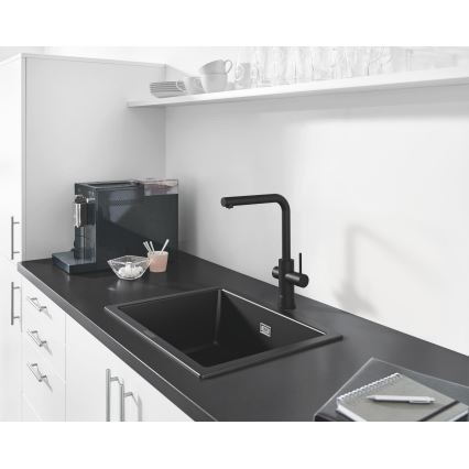 GROHE 31655AP0 - Pomivalno korito K700U 610 × 460 mm črni kamen/črna