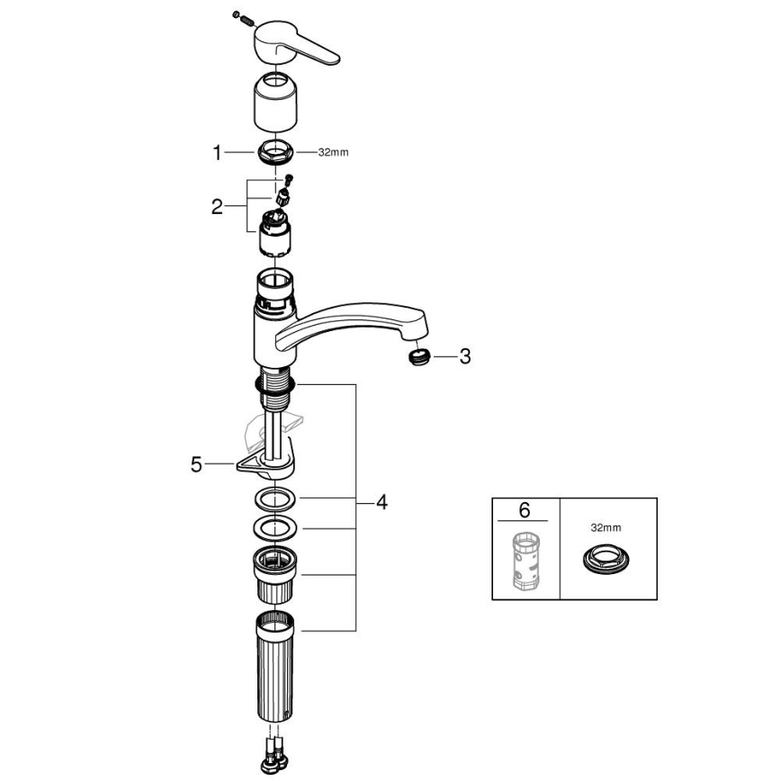 GROHE 31685000 - Kuhinjska armatura STARTECO, poliran krom
