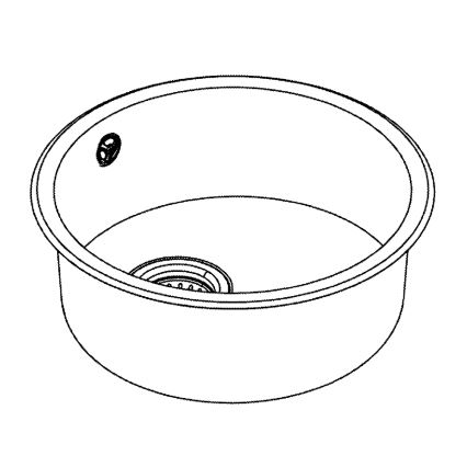 GROHE 31720SD0 - Pomivalno korito K200 440 x 440 x 180 nerjaveče jeklo