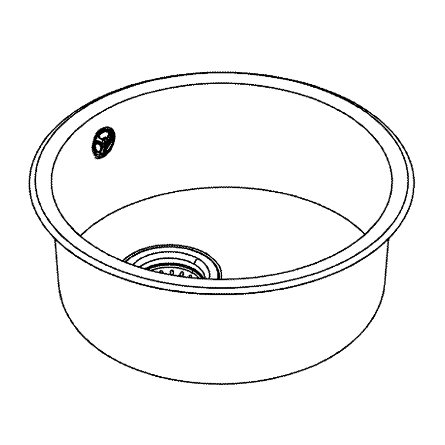 GROHE 31720SD0 - Pomivalno korito K200 440 x 440 x 180 nerjaveče jeklo