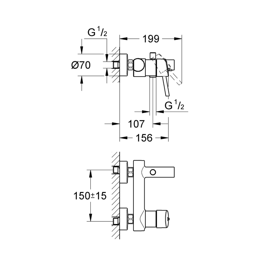 GROHE 32211001 - Kopalniška baterija za kad CONCETTO DN 15, sijajni krom