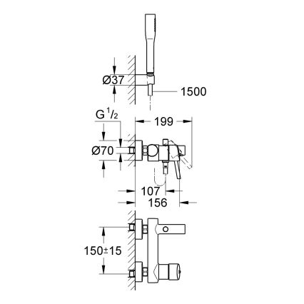 GROHE 32212001 - Kopalna baterija CONCETTO, sijajni krom