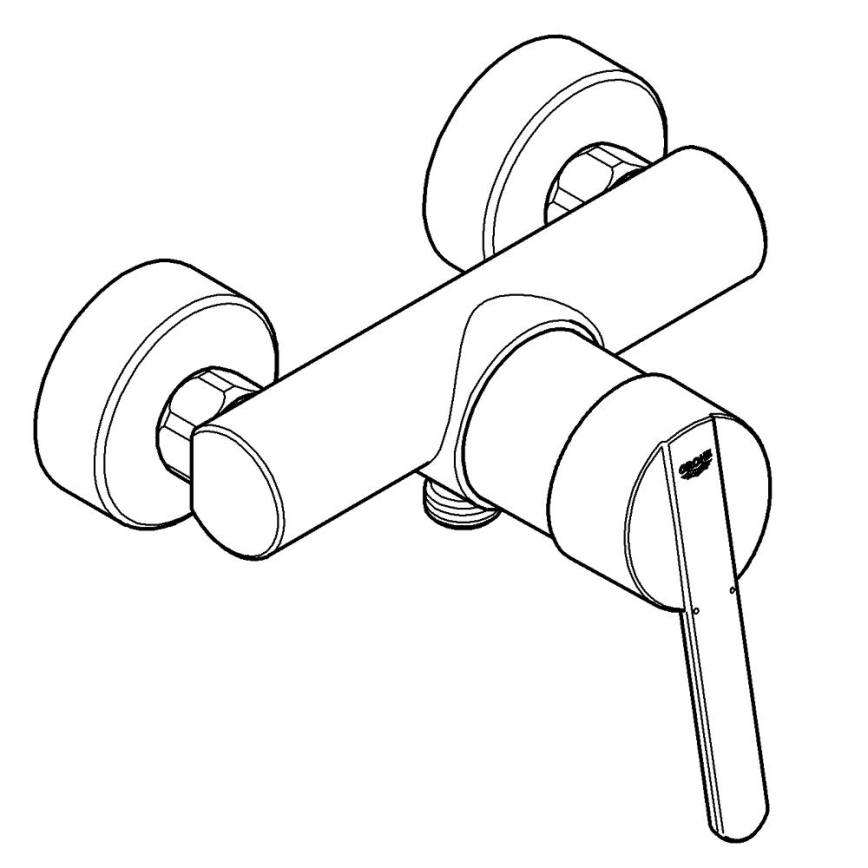 GROHE 32270000 - tuš baterija FEEL DN 15 sijajni krom