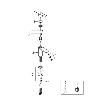 GROHE 32277002 - Pipa za umivalnik START velikost S sijajni krom