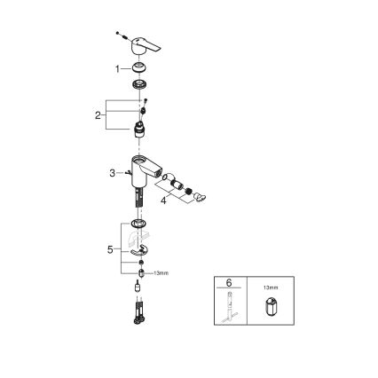 GROHE 32281002 - pipa za bide START S, sijajni krom