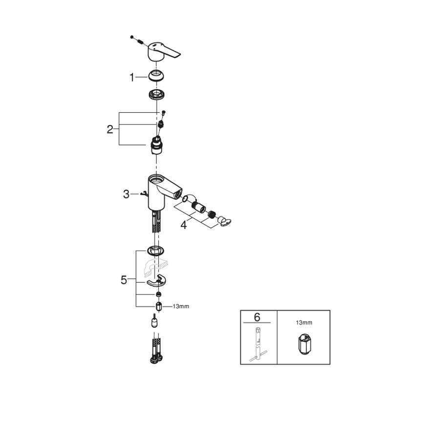 GROHE 32281002 - pipa za bide START S, sijajni krom