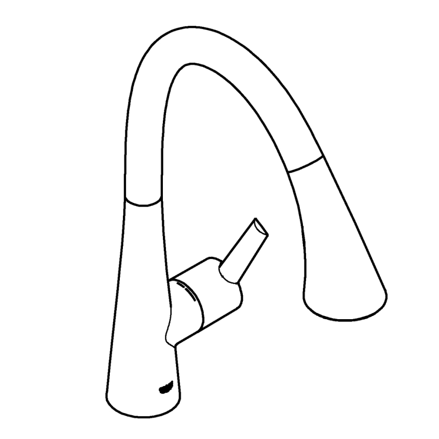 GROHE 32294DC2 - Kuhinjska pipa ZEDRA iz nerjavečega jekla