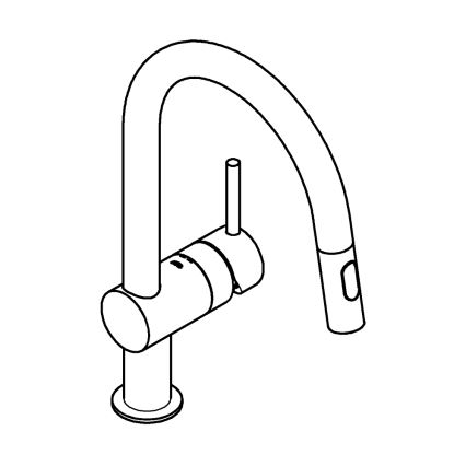 GROHE 32321DC2 - Kuhinjska pipa A iz nerjavnega jekla