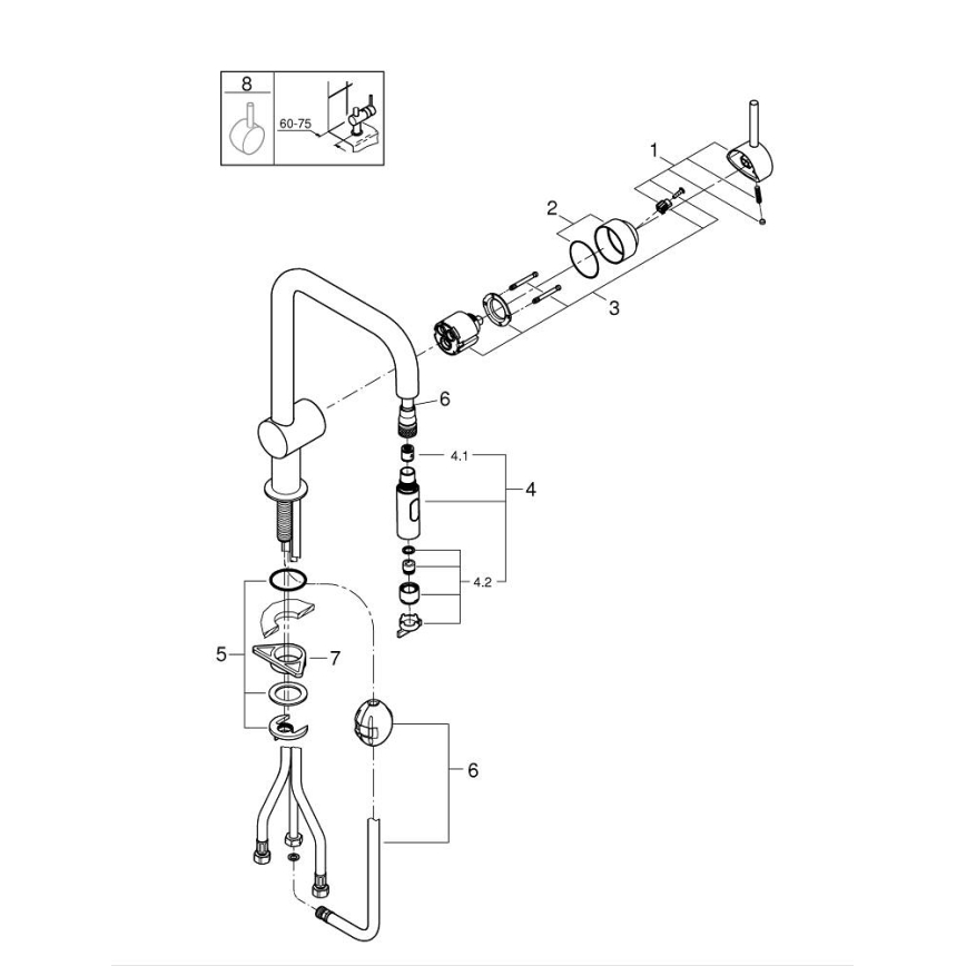 GROHE 32322DL2 - Kuhinjska pipa A bronasta