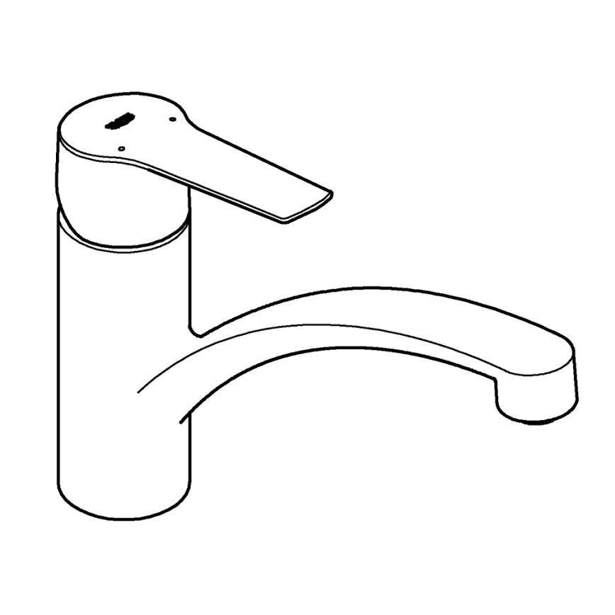 GROHE 324412432 - Kuhinjska pipa START 184 mm črna