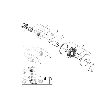 GROHE 32590002 - tuš mešalnik START, sijajni krom