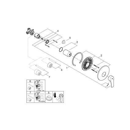 GROHE 32590002 - tuš mešalnik START, sijajni krom