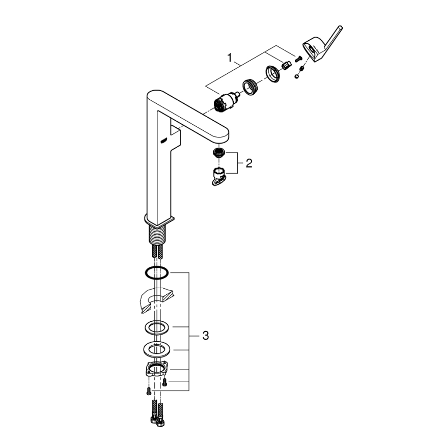 GROHE 32618003 - Baterija za umivalnik PLUS XL, sijajni krom