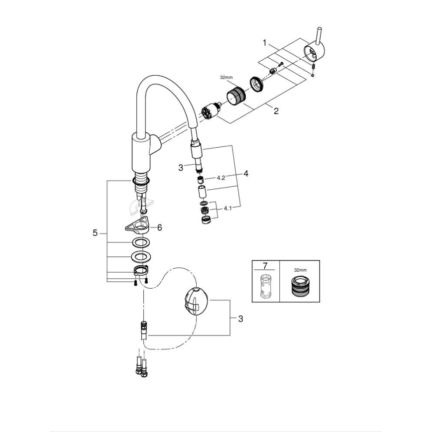 GROHE 32663003 - Kuhinjska pipa CONCETTO 360 mm sijajni krom