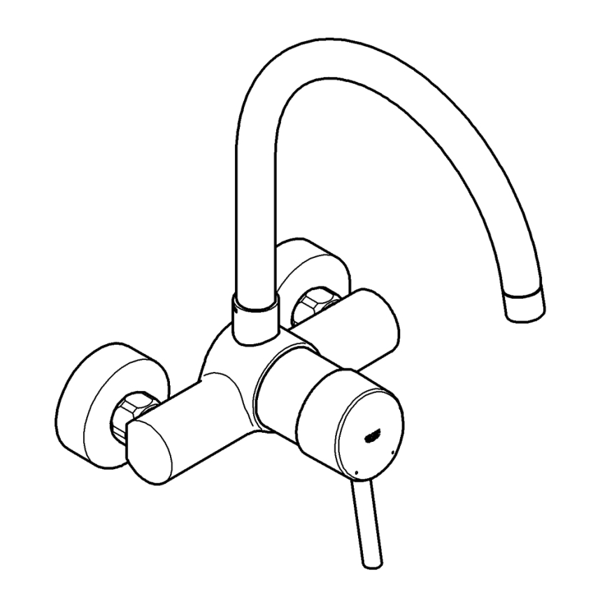 GROHE 32667001 - Kuhinjska pipa CONCETTO 280 mm sijajni krom