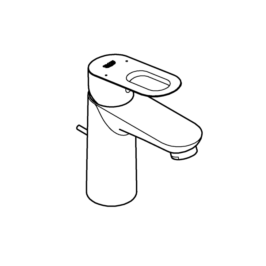 GROHE 32814000 - Umivalni mešalnik BAULOOP, sijajni krom