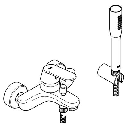 GROHE 32832000 - Kopalniška armatura za kad EUROSMART COSMOPOLITAN, sijajni krom