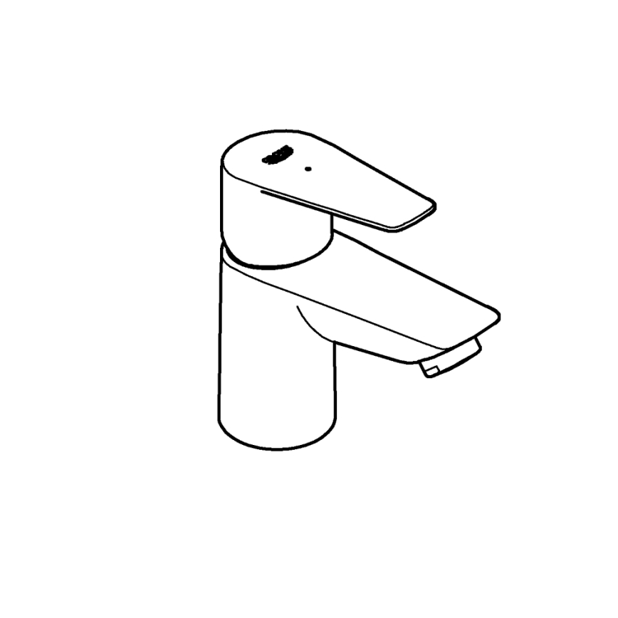 GROHE 32861001 - Baterija za umivalnik BAUEDGE 131 mm, sijajni krom