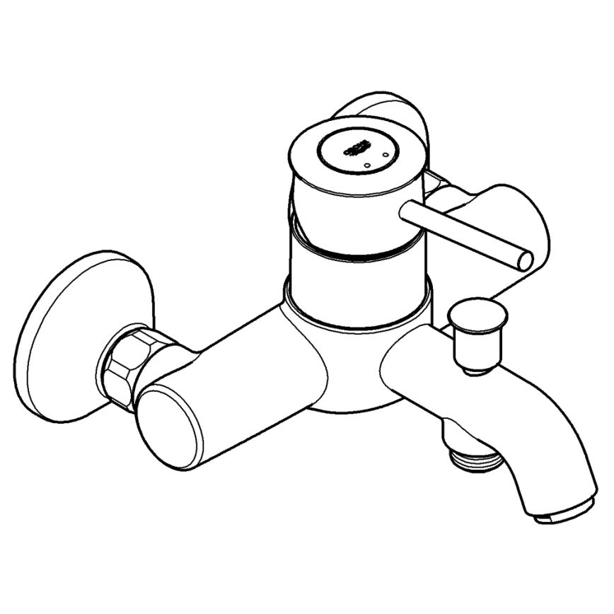 GROHE 32865000 - Kopalniška baterija BAUCLASSIC za kad DN 15, sijajni krom